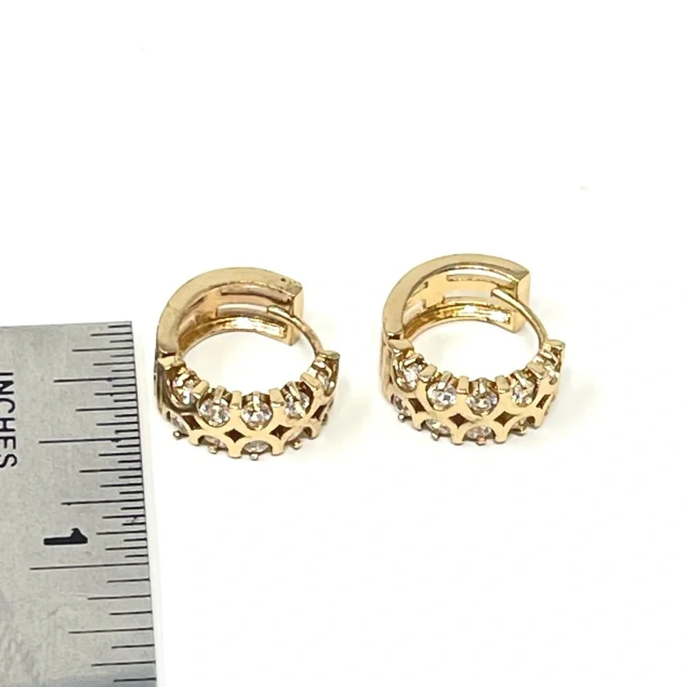 New Anthropologie Crystal Hoop Earrings